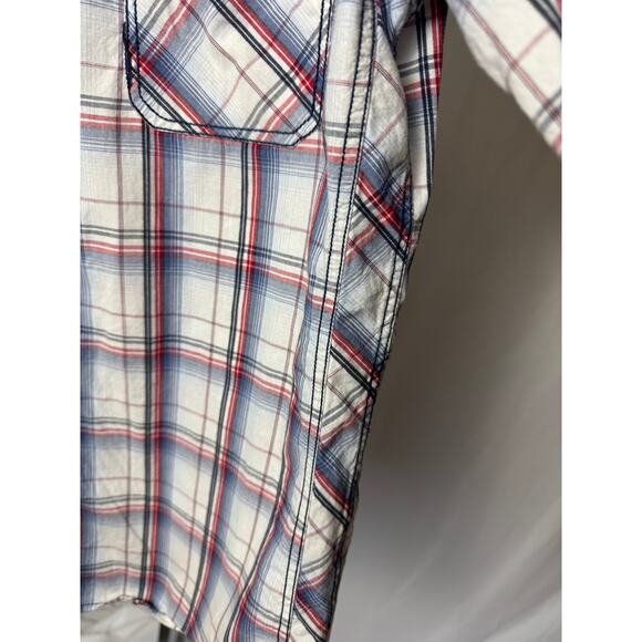 BKE Western Plaid Shirt - Rodeo Ready Style - M - Picture 12 of 14